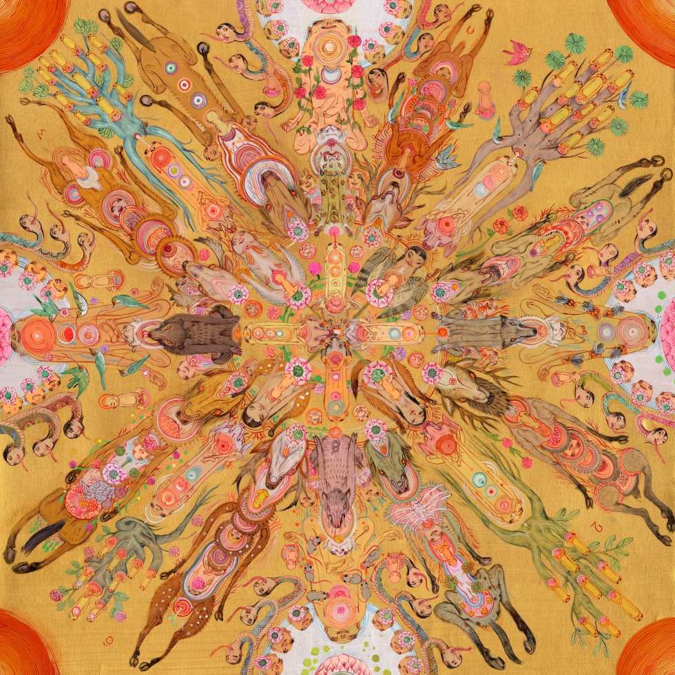 Mu Pan acrylic painting from Micro MUniverse