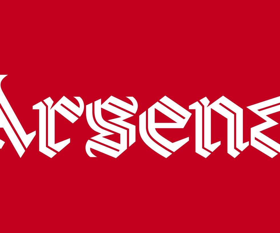Rocastle, a bespoke blackletter typeface for Arsenal by David Rudnick