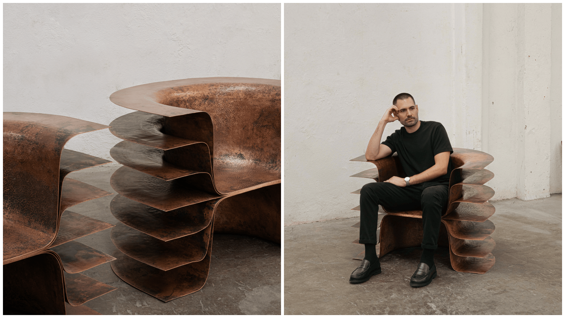 Metal furniture and lighting by Mexico City designer Manuel Bano